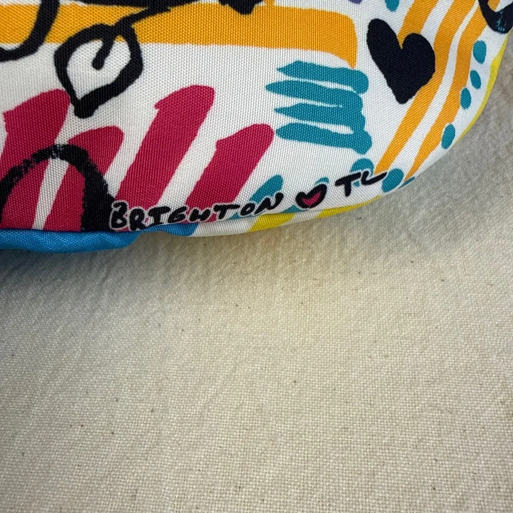 Brighton Shoulder Bag Womens Small Multicolor Pop Art Graffiti Love Heart Floral